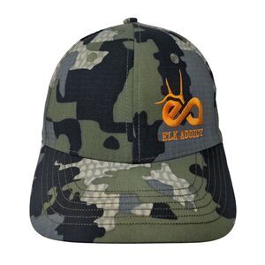 Elk Addict Strapback Hat Camouflage OSFA Adjustable Embroidered 6 Panel KUIU